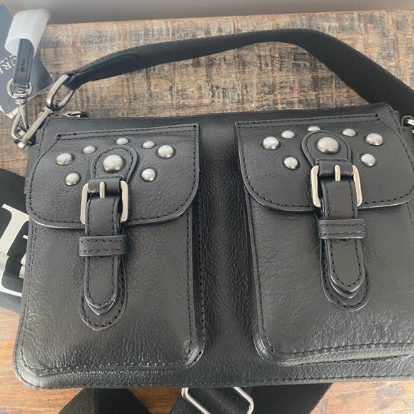 NWT Ralph Lauren Studded Leather Medium Noa Crossbody - Picture 3 of 13
